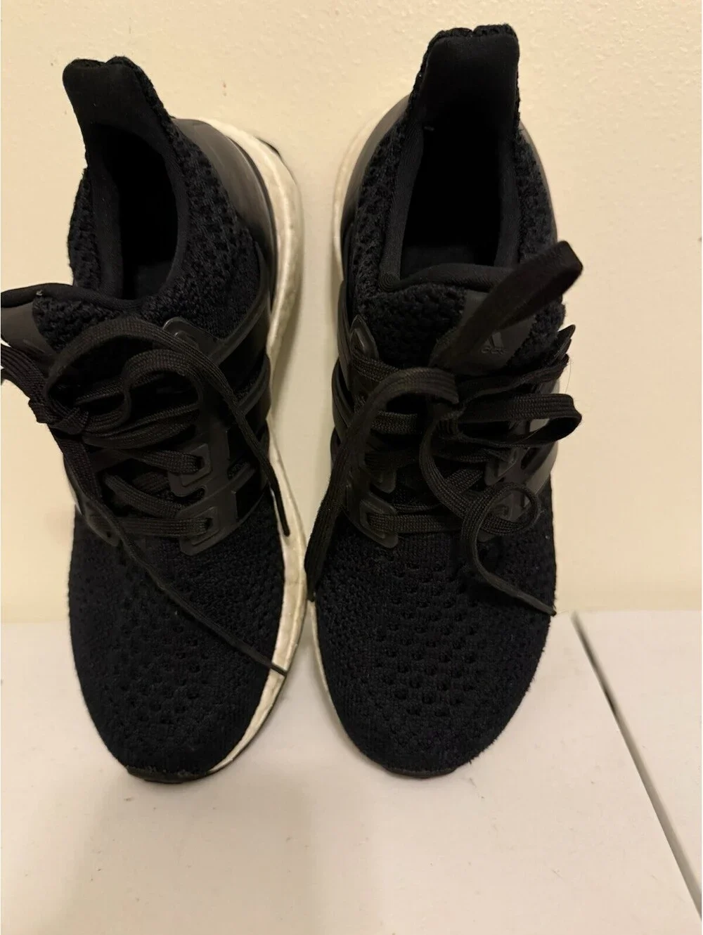 Adidas Ultraboost black running shoes sneakers sz 4